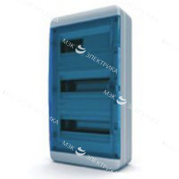Бокс навесной IP-65 36 модулей прозр/синий BNS 65-36-1