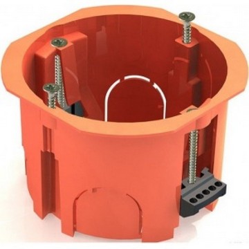 Коробка установочная  D65х45 (IP-30) оранжевая для скр.пров. кирпич.стенах