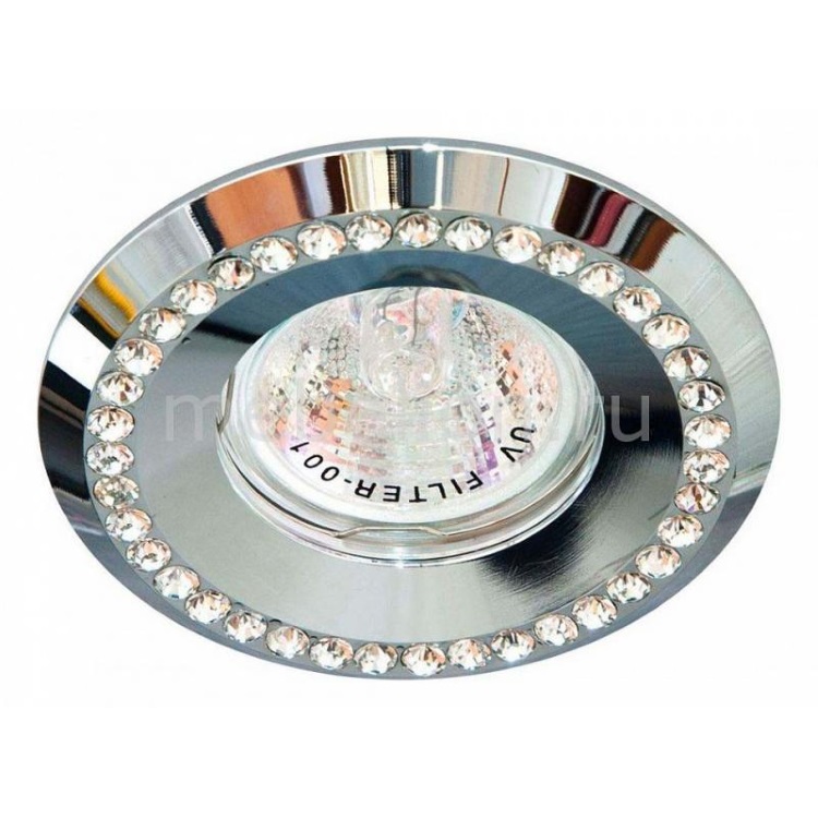 Светильник потолочный MR16 MAX50W 12V G5.3, прозрачный, хром,DL103-C