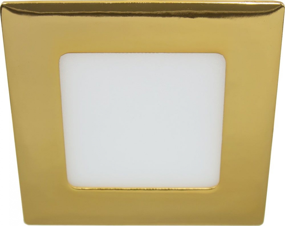 Светильник встраиваемый со светодиодами AL502 6W/490Lm/4000К/золото Feron