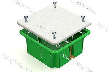 Кор.расп. с/пров. 92x92x45 (IP-20) зел. мет.зажим