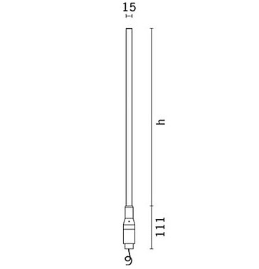 Декоративный светильник iGuzzini Typha Bollard Steel ADT5.713 (1500mm)