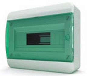 Бокс навесной IP-40 12 модулей прозр/зелен BNZ 40-12-1