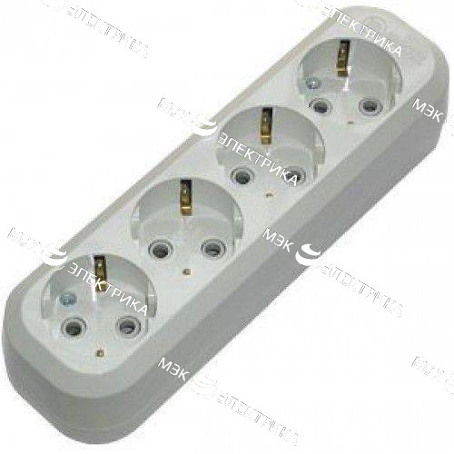 Колодка 4 гнезда c\з (T)