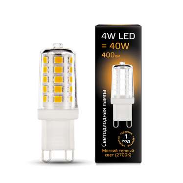 Лампа светодиодная G9-4W-2700K AC185-265V Gauss LED керамика