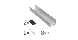 Комплект Х-ЛАЙН RAL9003 белый муар соединение в линию