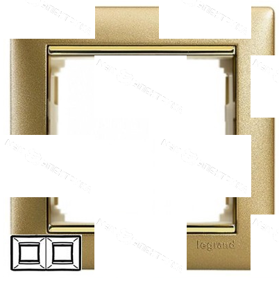 Рамка 2-м Valena горизонт. матов. зол. Leg 770302