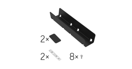 Крышка торцевая Х-ЛАЙН RAL9003 белый муар в комплекте с крепежными элементами 1шт