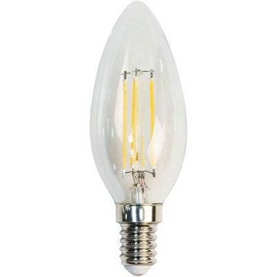 Лампа светодиодная E14- 5W-6400K LB-58 (свеча прозрачная) Feron