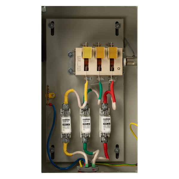 Ящик силовой с рубильником ЯВЗШ-31М-54 У2 с ПН-2 100А (N/PE) 5 штырей (500х300х170) IP65 Ящик силовой с рубильником ЯВЗШ-31М-54 У2 с ПН-2 100А (N/PE) 5 штырей (500х300х170) IP65