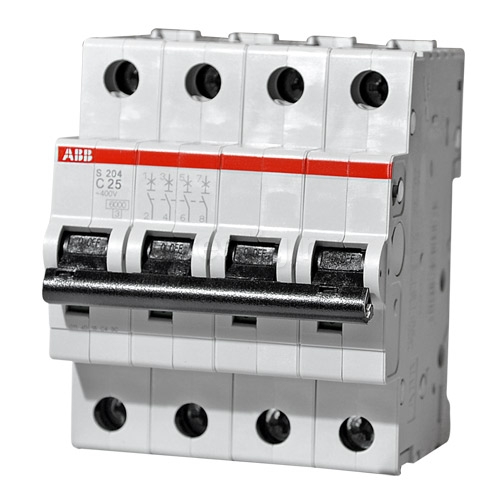 Автомат АВВ 4-ф 10А С (S204) 