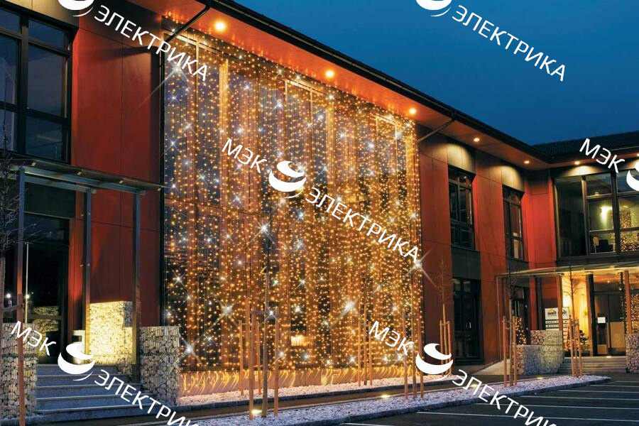 Гирлянда светодиодная "Занавес" белый, CL13 40 подвесов