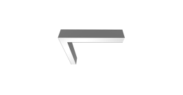 L-Соединитель для серии Х-ЛАЙН 549x527х100мм 20 Вт 4000К IP40 RAL9003 белый муар