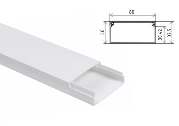 Кабель-канал КЭ 80х40 "Лигран" L-2 м Т (30м)