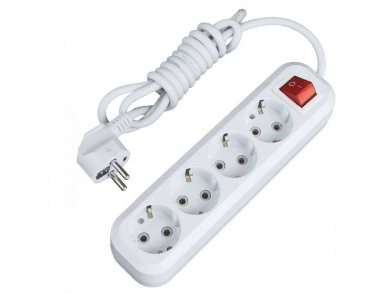 Удлинитель 4гн. 5м с/з с выкл. ПВС 3x1 16А T-Plast