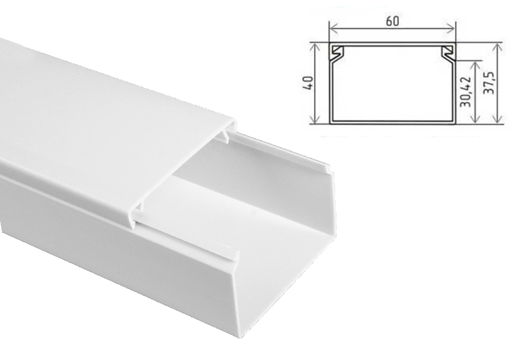 Кабель-канал КЭ 60х40 "Лигран" L-2 м Т (40м)