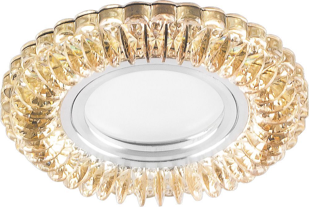 Светильник встраиваемый с белой LED подсветкой Feron CD904 потолочный MR16 G5.3 желтый