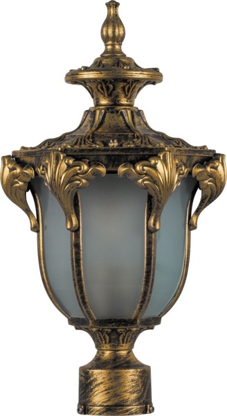 Светильник садово-парковый 60W 230V E27 черное золото, PL4045 "Флоренция" Feron