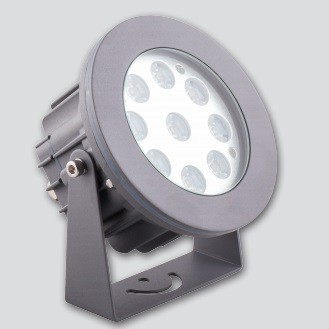 Светодиодный прожектор ЛЮКС, D140xH150, IP67 9W AC230V, теплый белый, LL-878