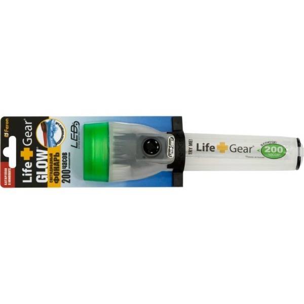 Фонарь 2 Leds зеленый 3*AA, TL021