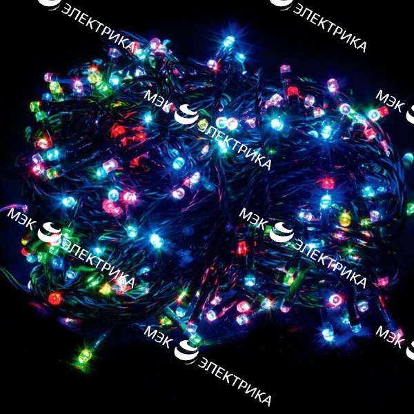 Гирлянда светодиодная "линейная" CL08 мультиколор 600 LED, 59м + 5м зеленый шнур