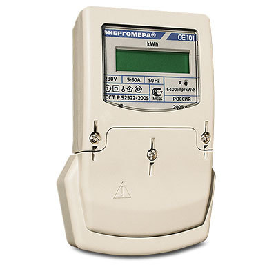 Электросчетчик СЕ101 S6 145 5(60)А/230В однотарифный, ЖКИ Электросчетчик СЕ101 S6 145 5(60)А/230В однотарифный, ЖКИ
