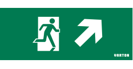 пиктограмма "ФИГУРА / СТРЕЛКА ВВЕРХ" для аварийно-эвакуационного светильника ip20