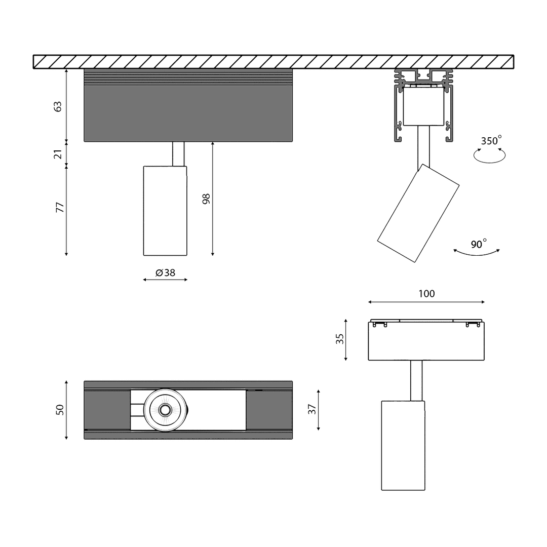 Светильник для низковольтного трека SY Светильник для низковольтного трека SY