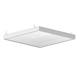 Светодиодный светильник "ВАРТОН" грильято 588*588*50мм 27 ВТ 6500К аварийный автономный постоянного действия с планками для подвеса