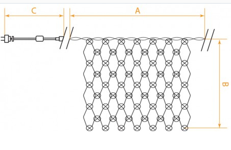 Гирлянда светодиодная "сеть", CL117