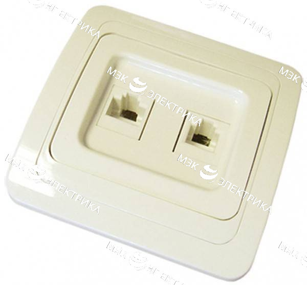 Розетка скр/п компьютер. слоновая кость "ВАЛЕРИ"