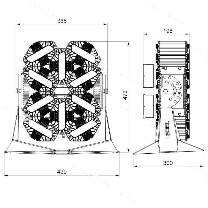 Светильник L-lego II 500 banner/425/Г60/5.0K/01/L100/IKIX-610/220AC IP66 поворотное крепление LEDEL 