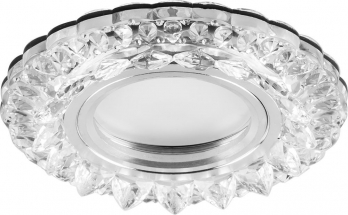 Светильник встраиваемый с белой LED подсветкой Feron CD925 потолочный MR16 G5.3 прозрачный