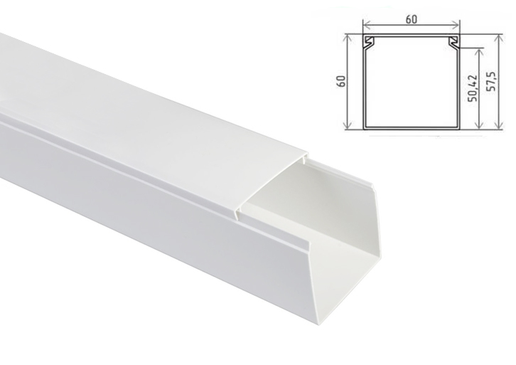 Кабель-канал КЭ 60х60 "Лигран" L-2 м Т (24м)