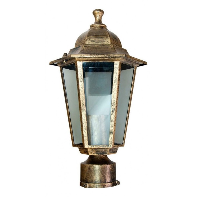 Светильник садово-парковый, 100W 230V E27 черное золото, 6203/PL6203