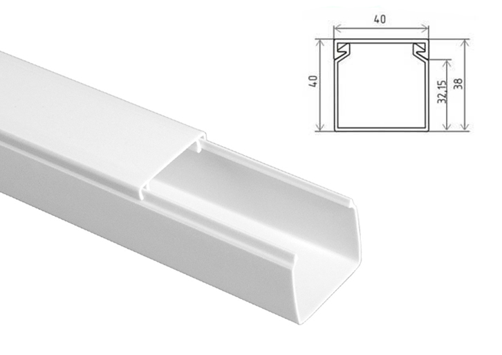Кабель-канал КЭ 40х40 "Лигран" L-2 м Т (24м)