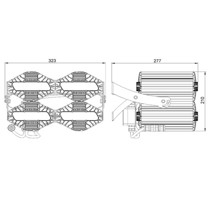 Светильник L-lego II 220 banner/178/Г30/5.0K/01/L100/IKIX-64/220AC IP66 поворотное крепление LEDEL L