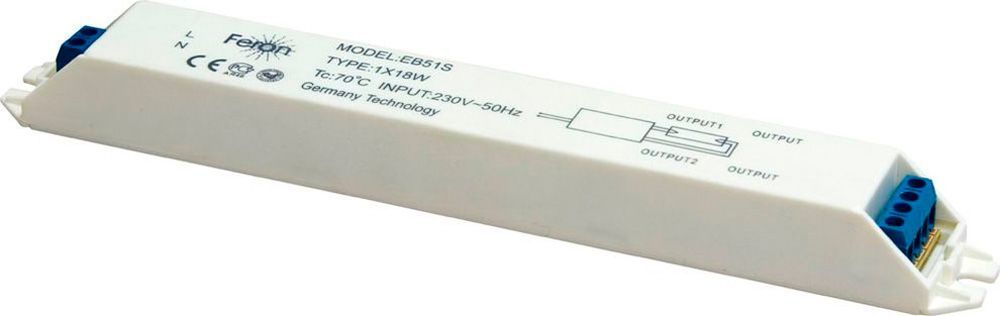 EB51S 1*36W T8/G13 230V электронный ПРА 195*28*19мм