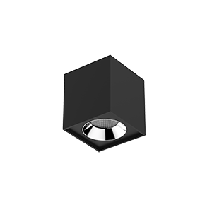Светильник светодиодный DL-02 Cube 100х110 12W 3000К 35град. накладной RAL9005 черн. муар VARTON V1-R0-T0360-20000-2001230