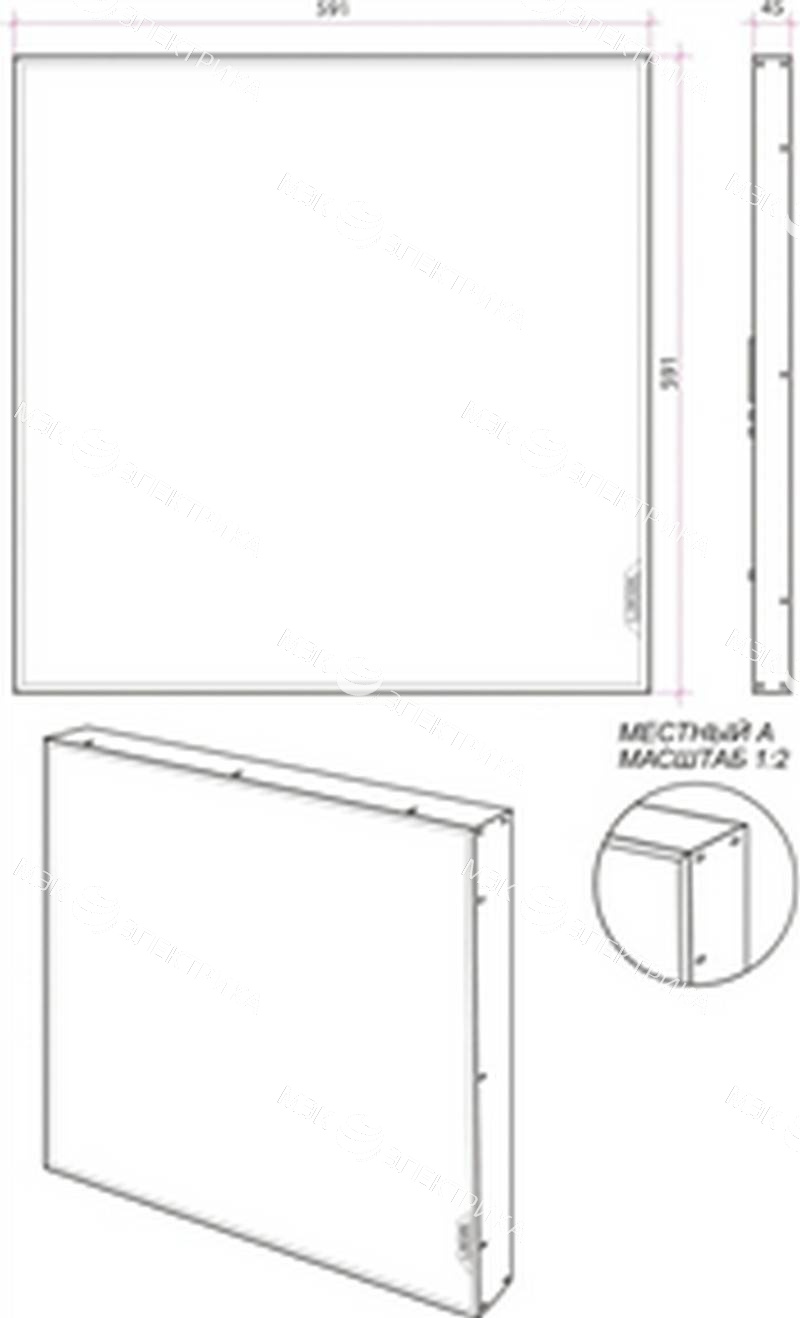 Офисный светодиодный светильник L-OFFICE 100/3700-5050/32-55/5000K встраиваемый ОПАЛ