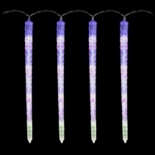 Гирлянда светодиодная "Прозрачные тающие сосульки мульти", CL115