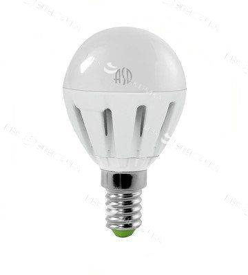 Лампа светодиодная E14- 4W-3000К-P45 (шар) ASD