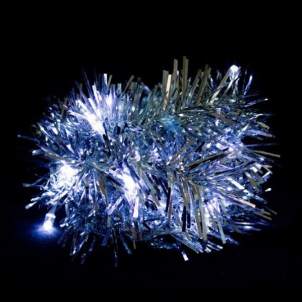 Гирлянда "Мишура белая", CL404 Гирлянда "Мишура белая", CL404