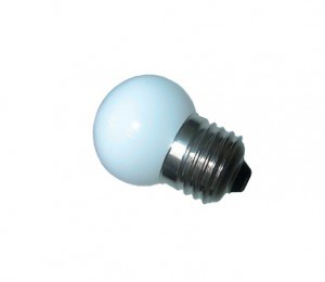 DECOR GL45 LED 0.6W GREEN 230V E27 зеленый (LED шарик) FOTON - лампа (S454)
