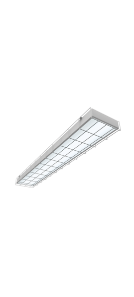 Светодиодный светильник "ВАРТОН" спортивный накладной 1195*200*50мм 54 ВТ 4000К с защитной сеткой аварийный автономный постоянного действия