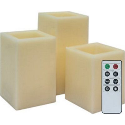 Светильник переносной "свеча" на батарейках ААА, 3шт*1LED янтарный, пульт в комплекте FL073 Feron