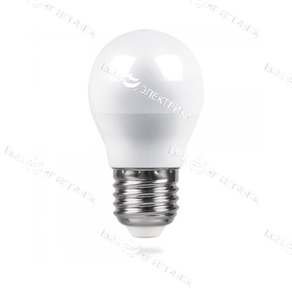 Лампа светодиодная E27- 5W-4000К LB-38 (шар) Feron