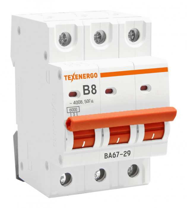 ВА 67-29 4,5кА 8А Автоматический выключатель 3р TDM ЕLECTRIC