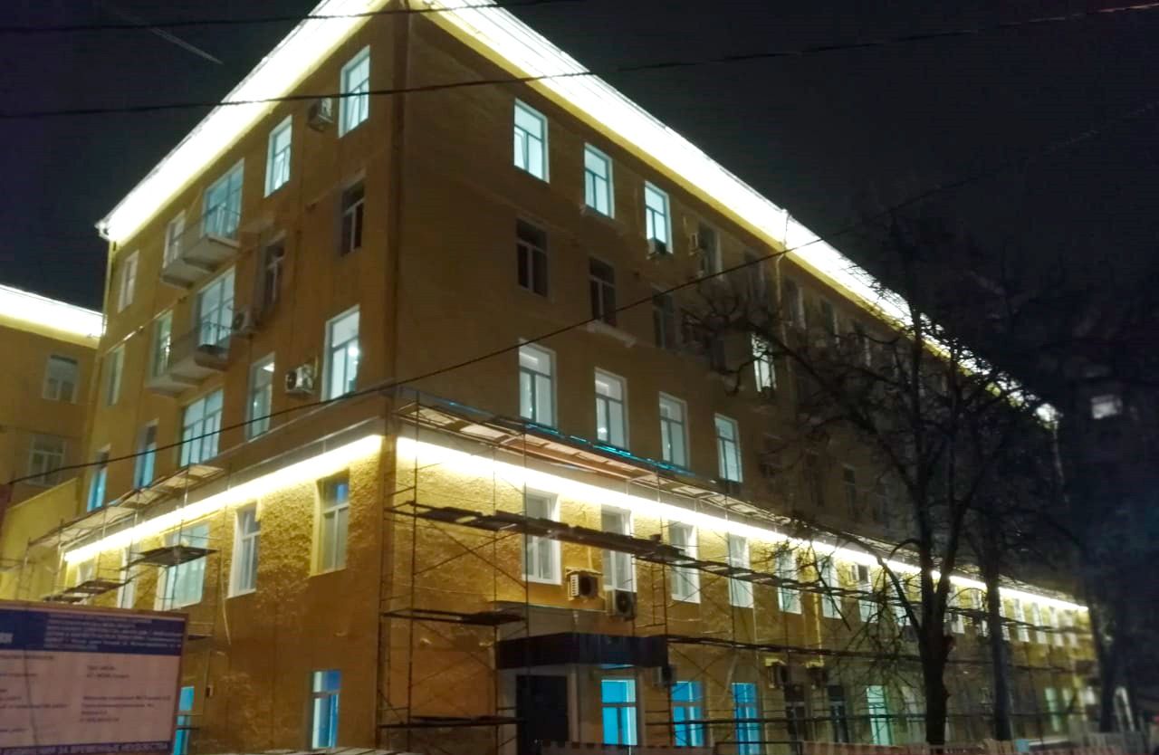 Архитектурно-художественная подсветка здания Всероссийского государственного университета юстиции