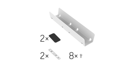 Комплект Х-ЛАЙН RAL9005 черный муар соединение в линию